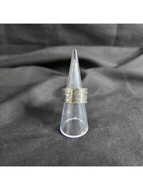 Tiffany & Co Notes Fifth Avenue Sterling Silver Ring Wide Band US 6 Stacking